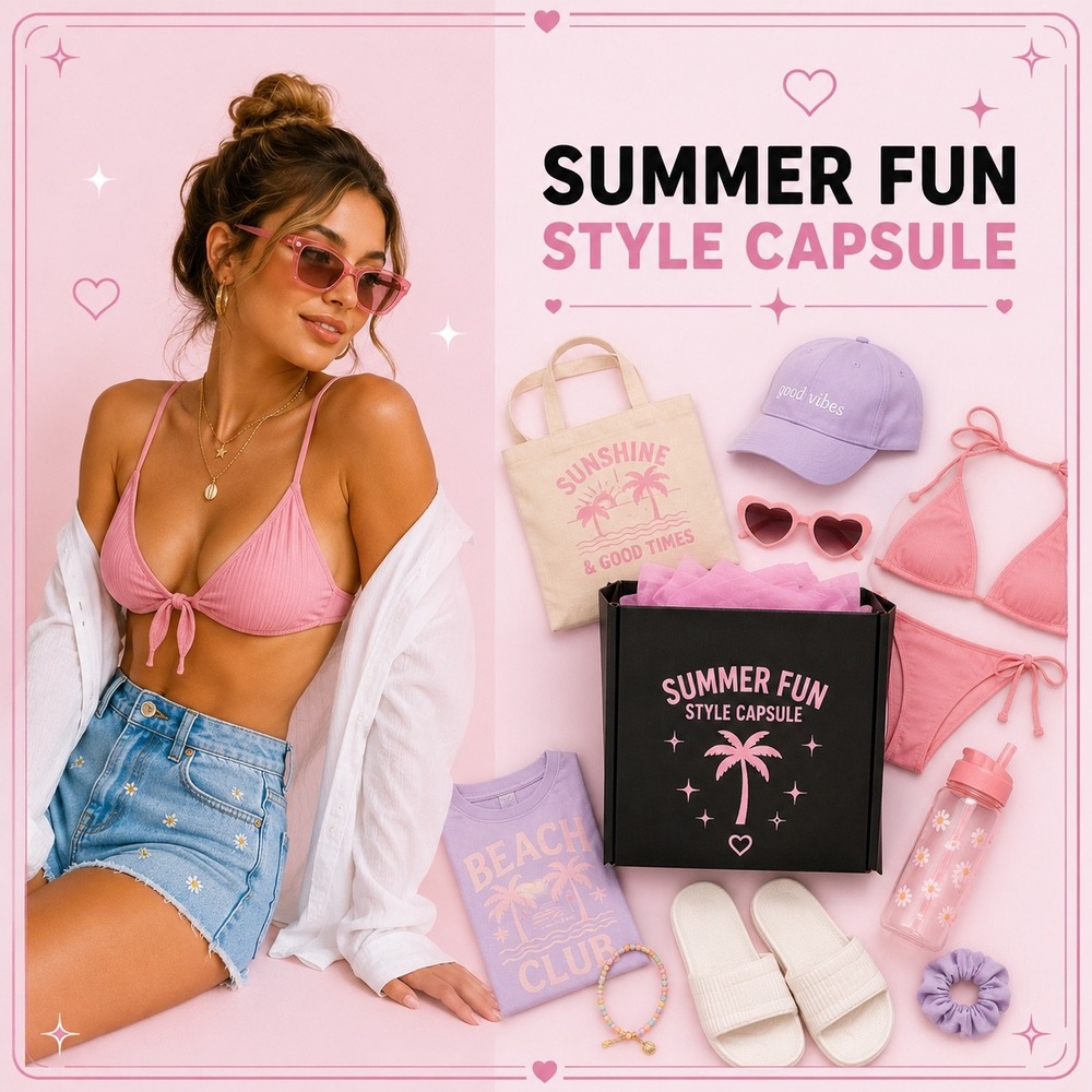 Summer Fun Style Capsule Mystery Bundle Curated Aesthetic Clothing & Accessories